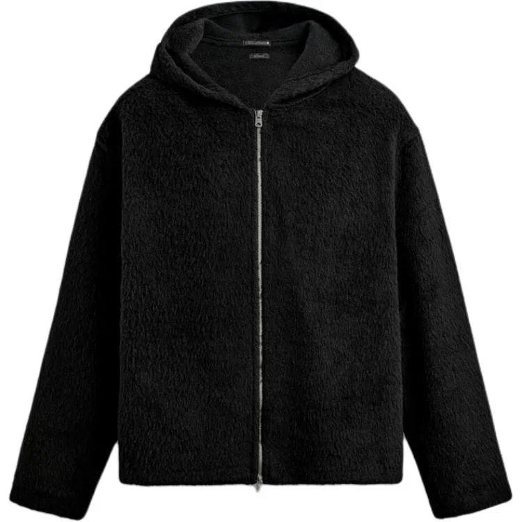 Мужская куртка с капюшоном Black ZARA, Черный
