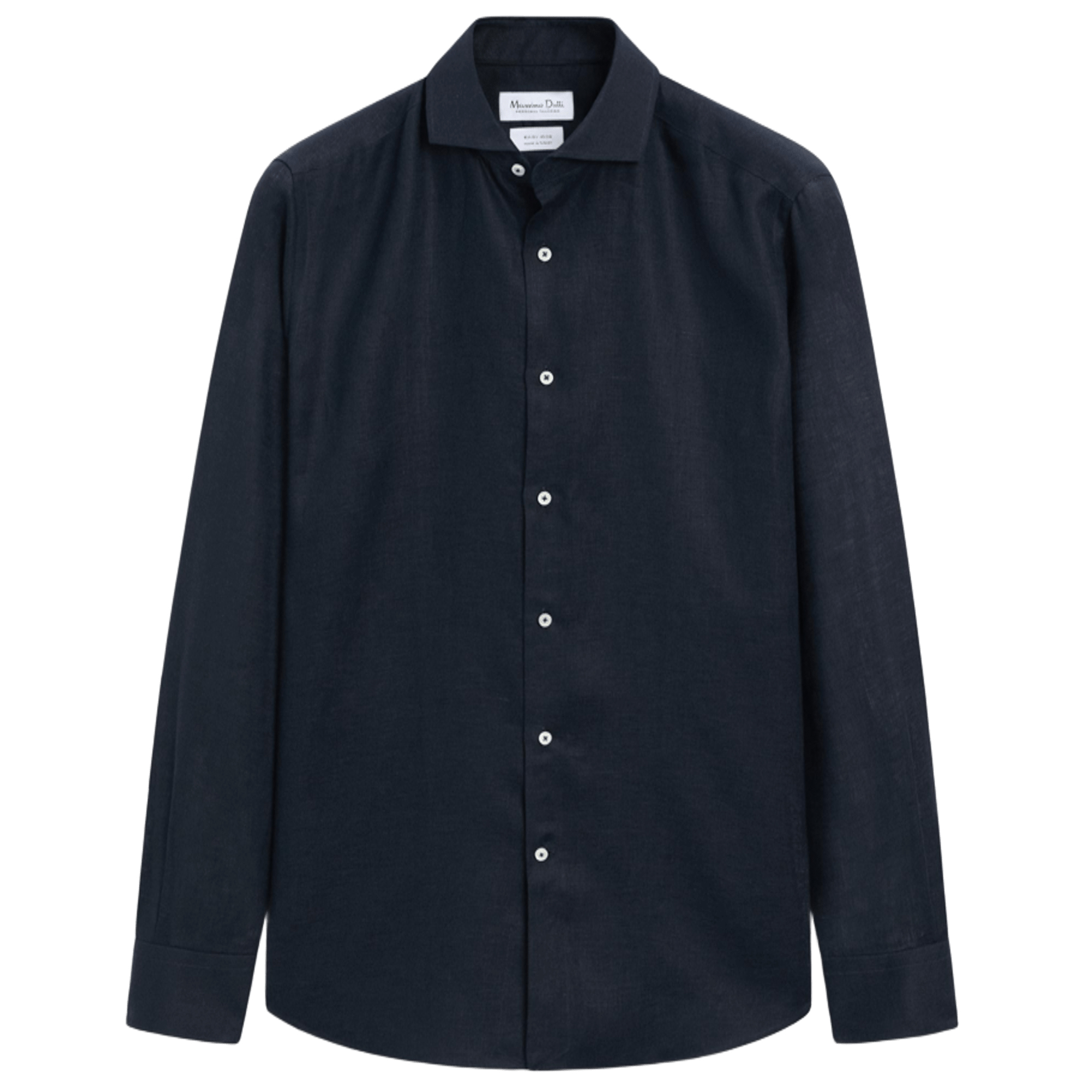 

Рубашка Massimo Dutti Slim-fit 100% linen, синий