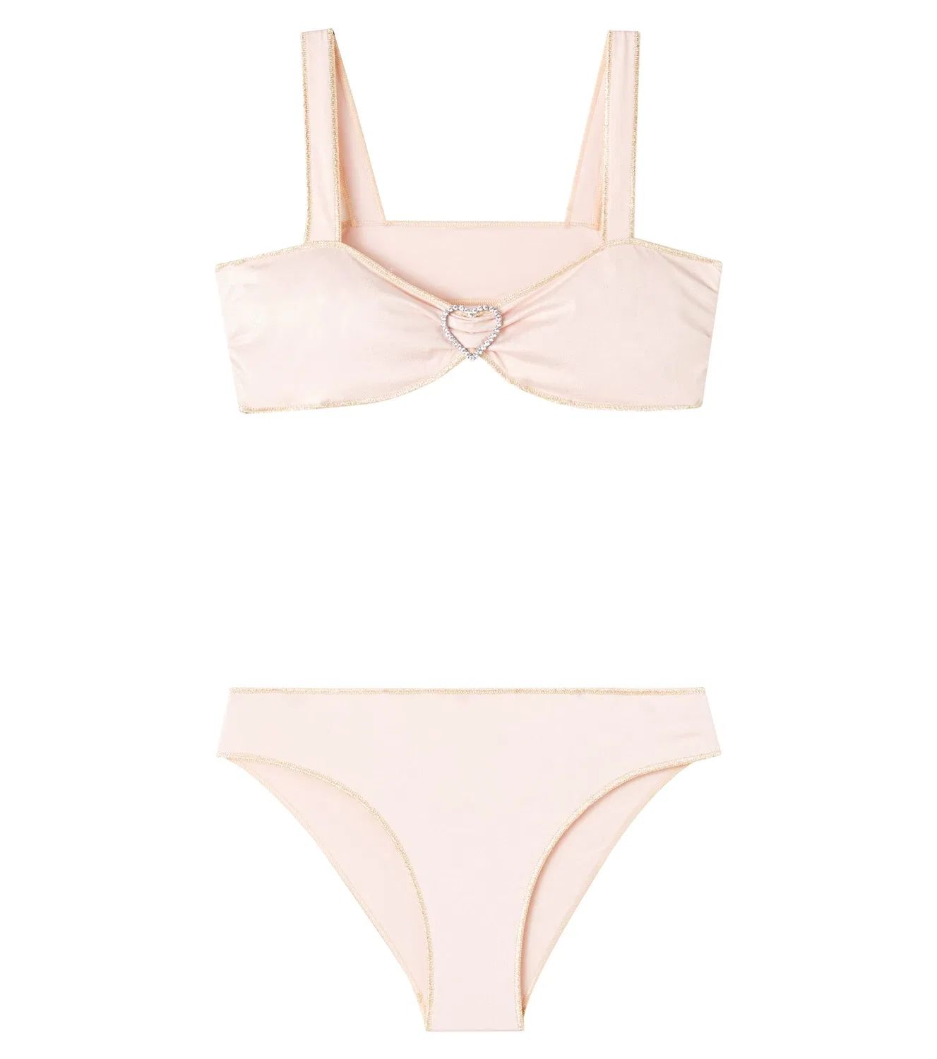 Комплект бикини с блестками Lumière Oseree Kids, Nude Glitter