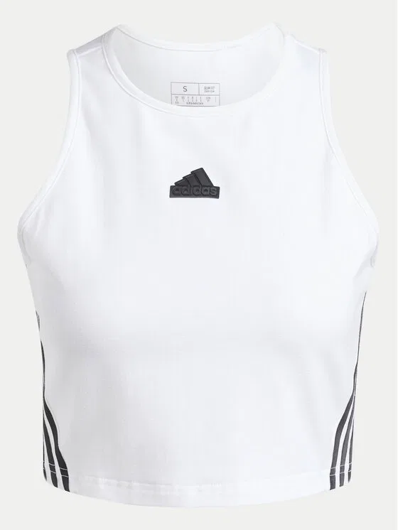 Топ slim fit Future Icons 3-Stripes Adidas, белый — фото 4