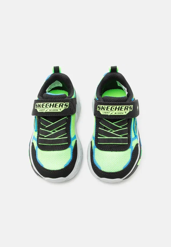 Кроссовки с липучками Play scene Skechers Lime, черный/салатовый — фото 4