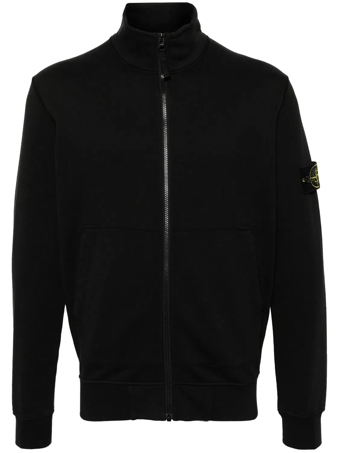 Кардиган из хлопкового джерси Stone Island, черный