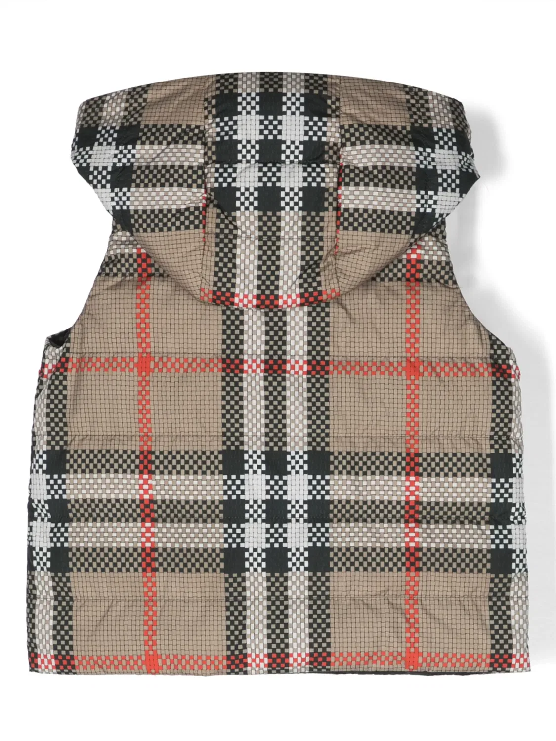 Реверсивный жилет с клетчатым узором Burberry, коричневый — фото 3