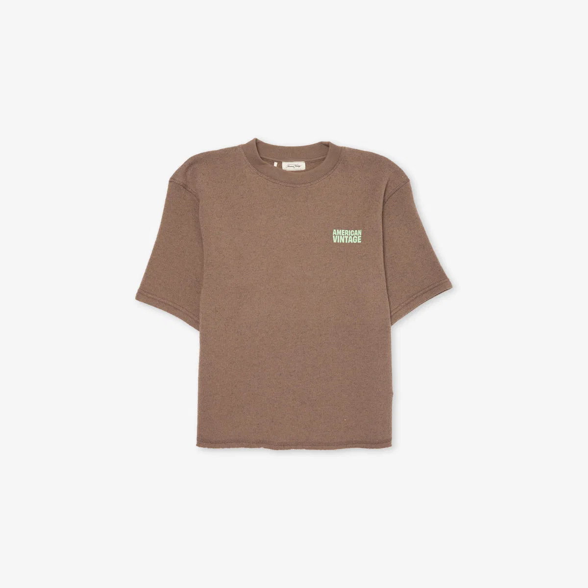 Футболка из хлопкового трикотажа с логотипом, размер 3-13 лет American Vintage, коричневый