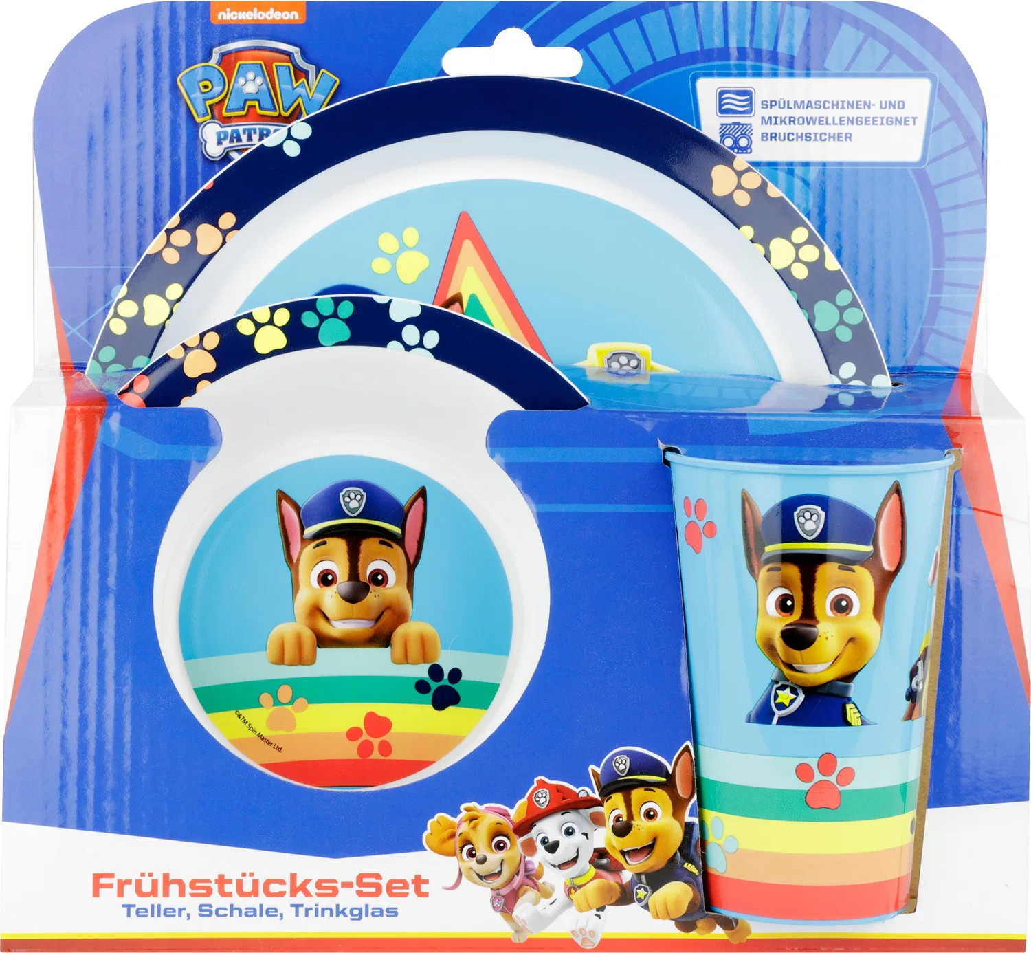 Детский набор посуды Paw Patrol из 3 предметов, полипропилен, Sonstige Verlage, синий