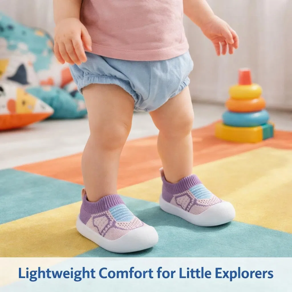 Детские дышащие кроссовки для мальчиков и девочек Wee Little Ones, Pink — фото 2