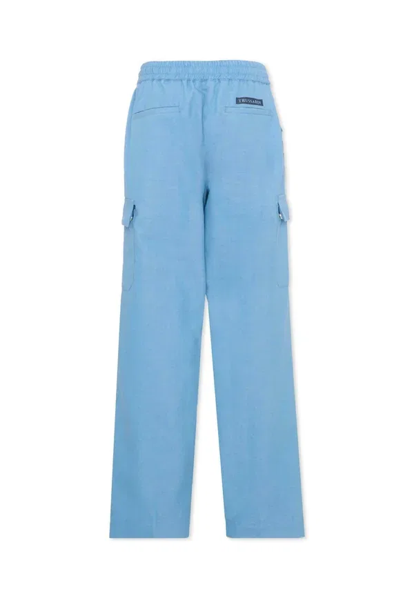 Брюки джинсовые cargo trousers Tru Trussardi Junior Light Blue, светло-голубой — фото 2