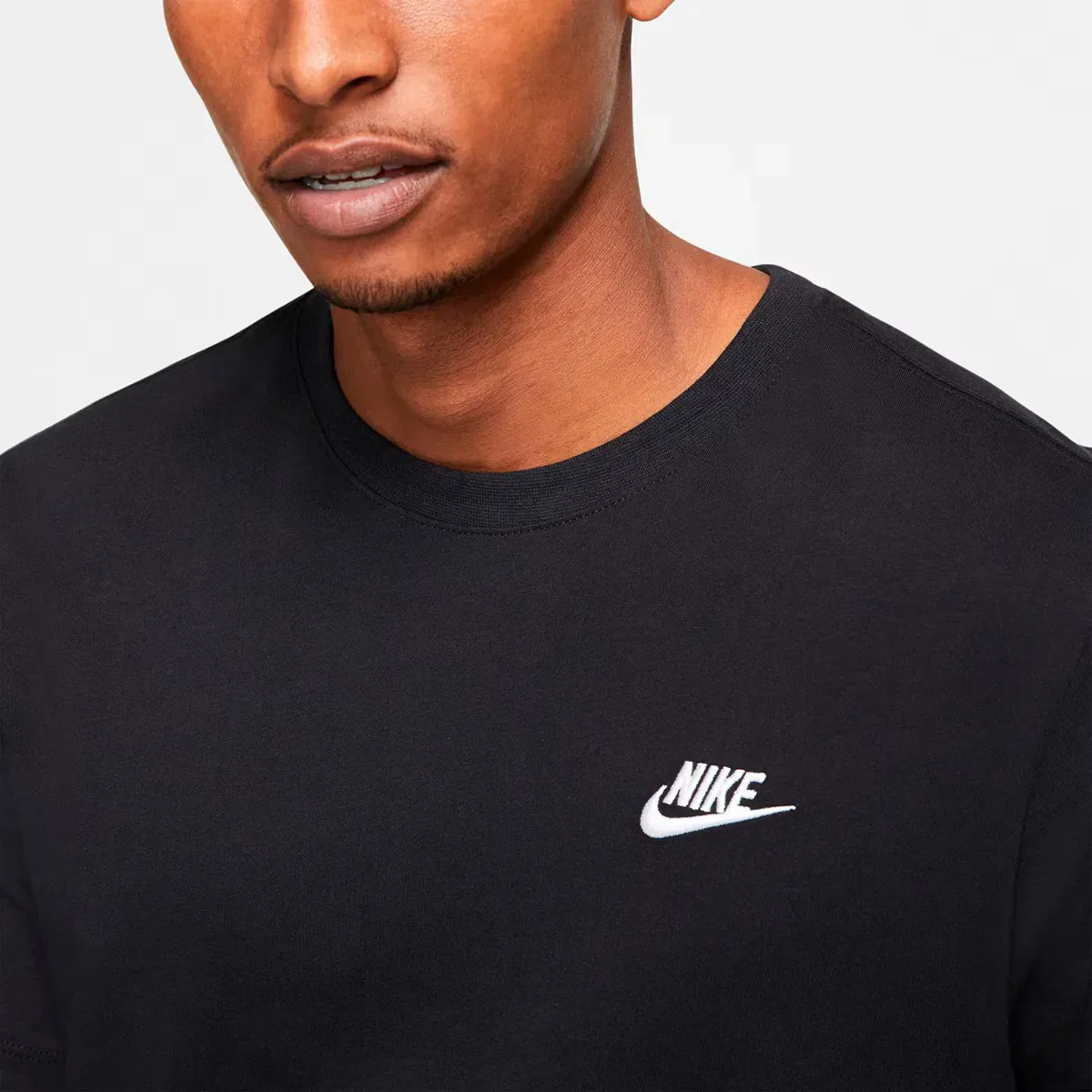 Мужская футболка хлопковая Nike, Negro — фото 4