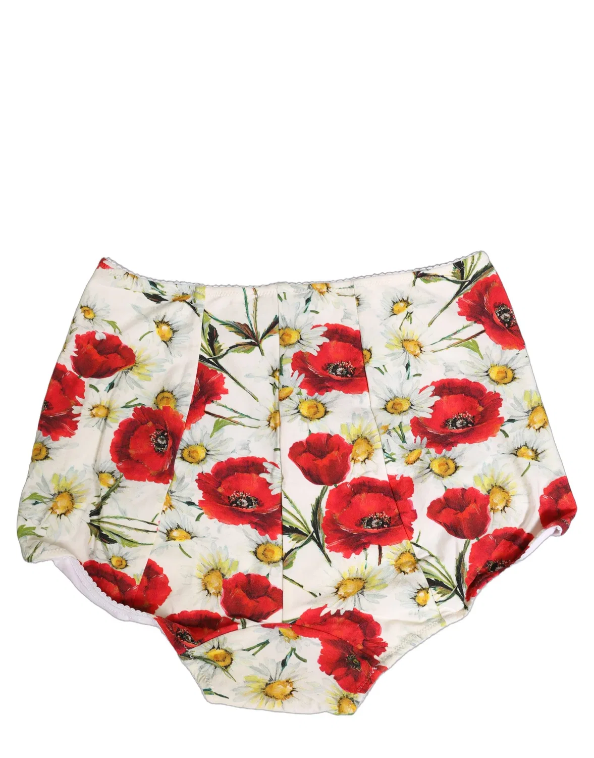 Женские трусы с высокой посадкой с цветочным принтом Dolce & Gabbana, White