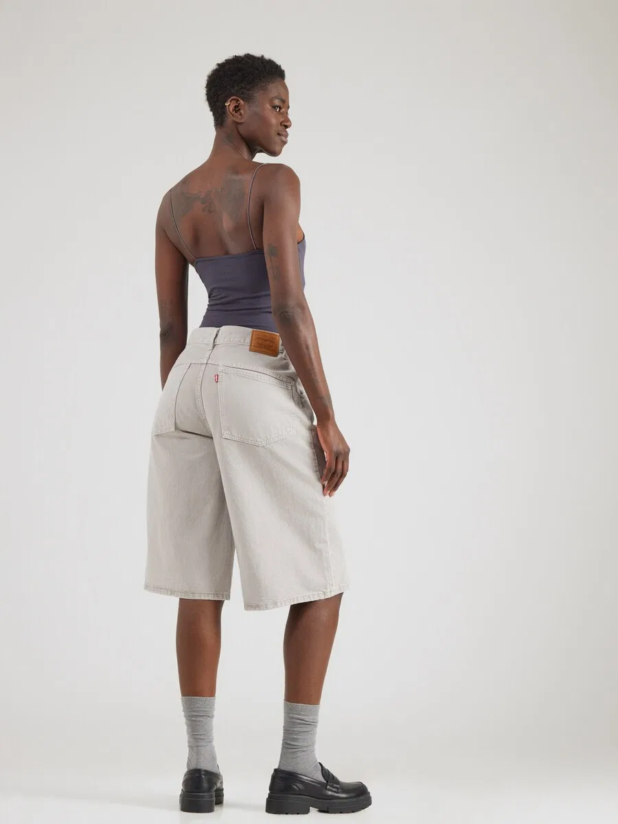 Шорты LEVI'S Baggy Jeans 'Super Baggy' серого цвета — фото 4