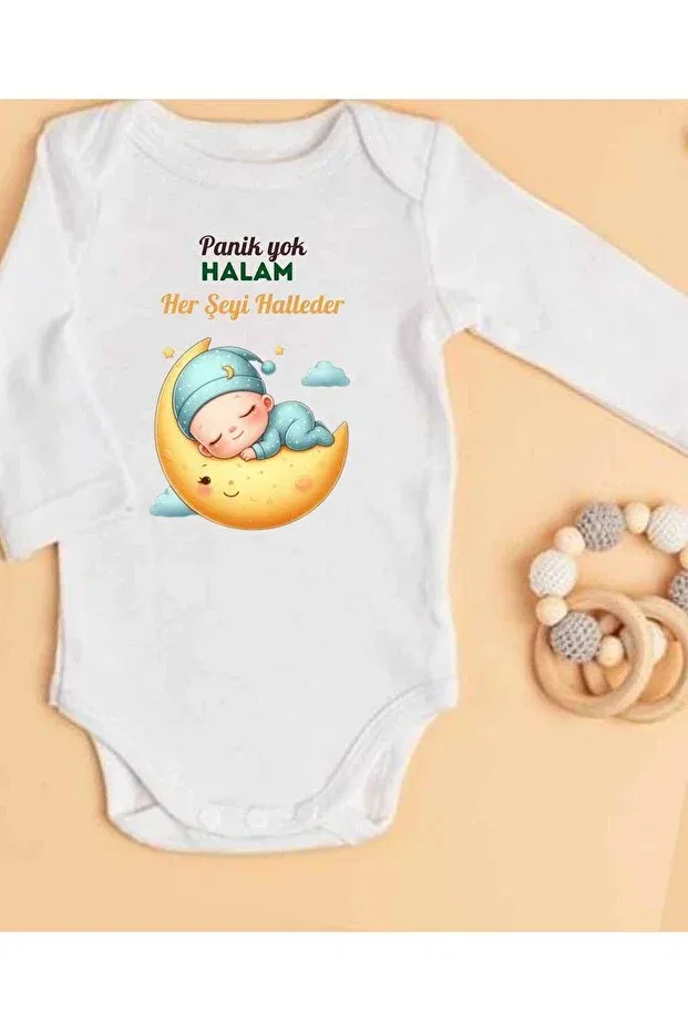 Детское боди для новорожденных с длинным рукавом You are still being baby gift - written design Lupi, Juniper Green