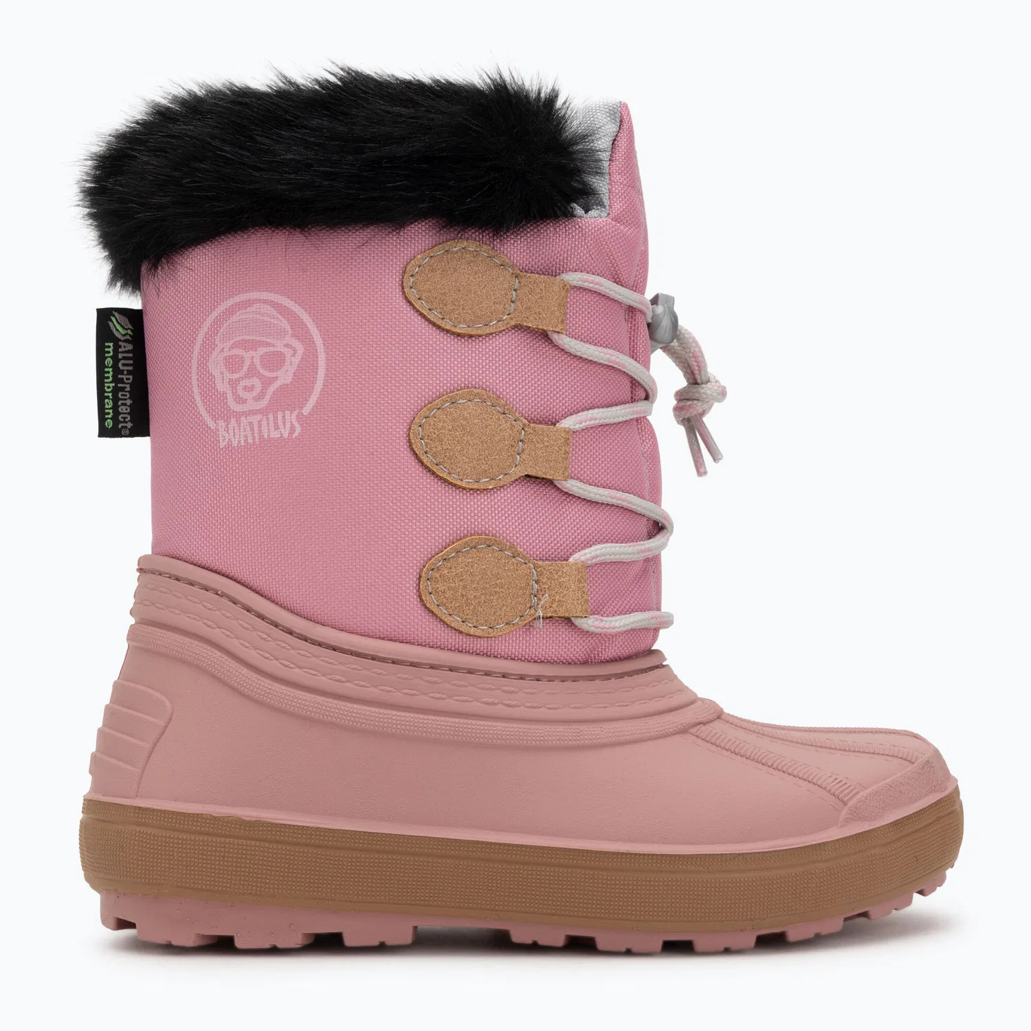 Детские зимние сапоги с высоким голенищем BOATILUS Nippy 02 Sint. Leather, Rosa — фото 2