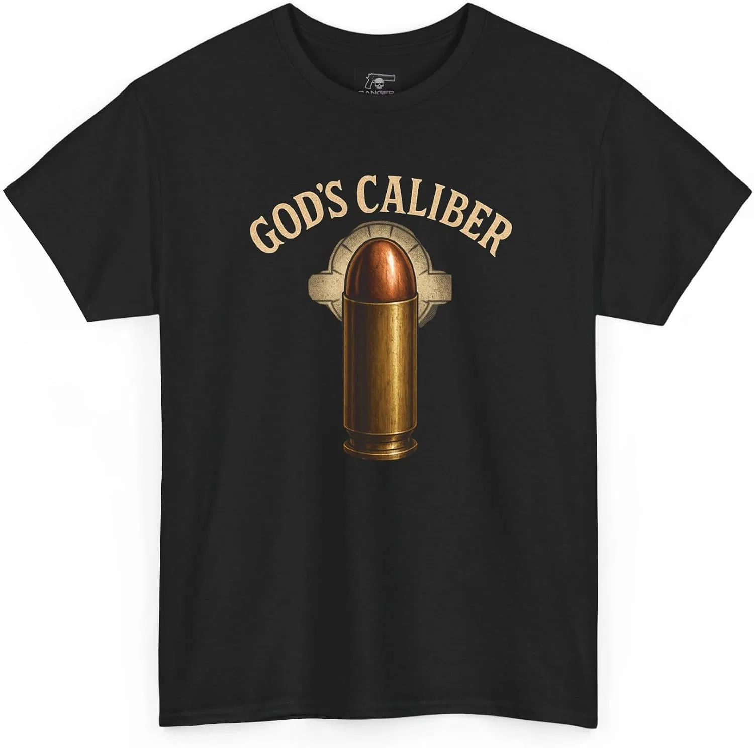 Мужская футболка с принтом God's Caliber, чёрный — фото 3