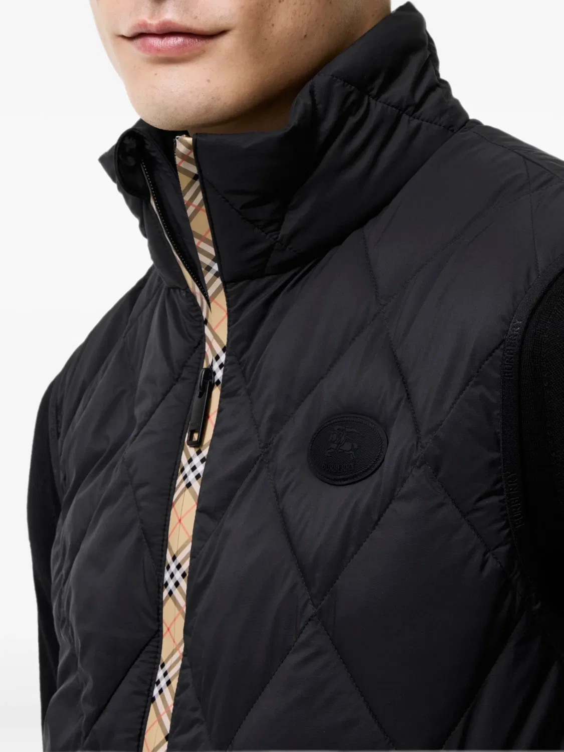 Стеганый жилет Packable Acresford Burberry, черный — фото 3