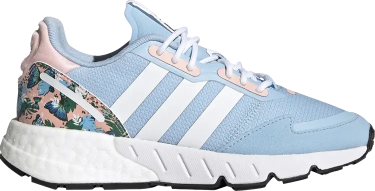 Кроссовки Adidas Her Studio London x ZX 1K Big Kid 'Colorful Blossoms', синий — фото 2
