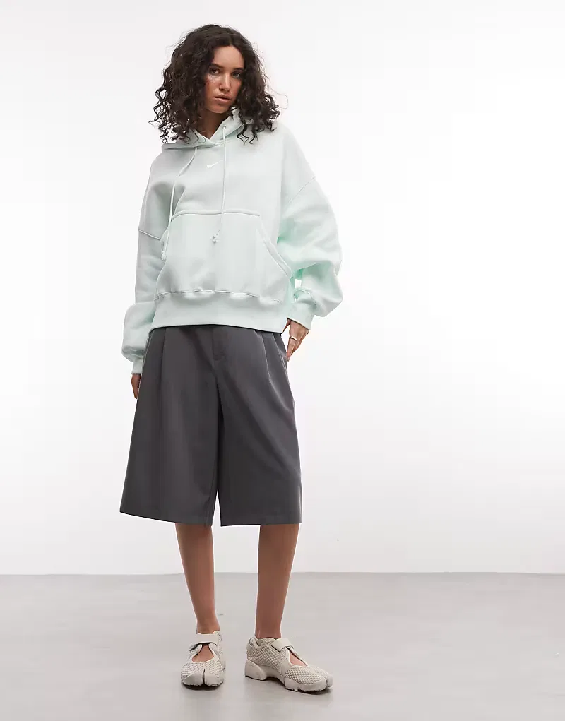 Толстовка Nike Phoenix Fleece оверсайз светло-зеленый — фото 3