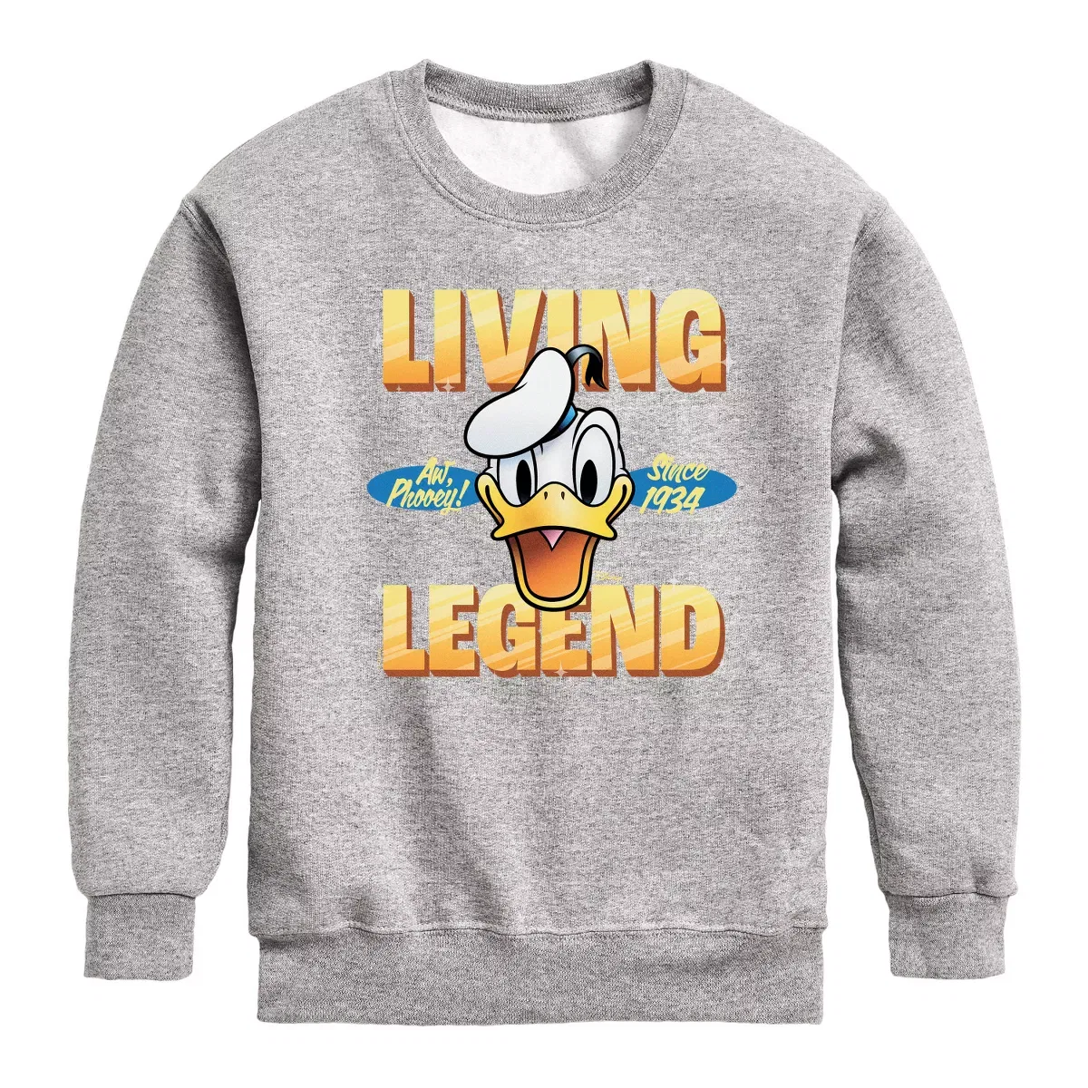 Детское худи с принтом Disney Living Legend 1934, Athletic Heather