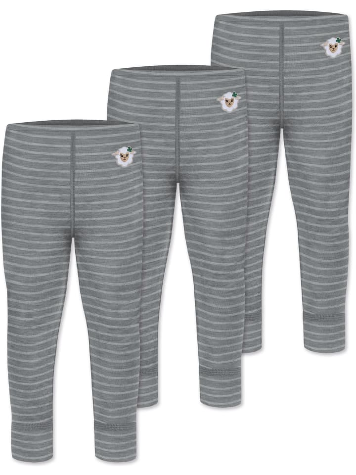 

Normani Outdoor Sports Комплект из 3 пар детского длинного белья из мериносовой шерсти "Тутира" в серую полоску