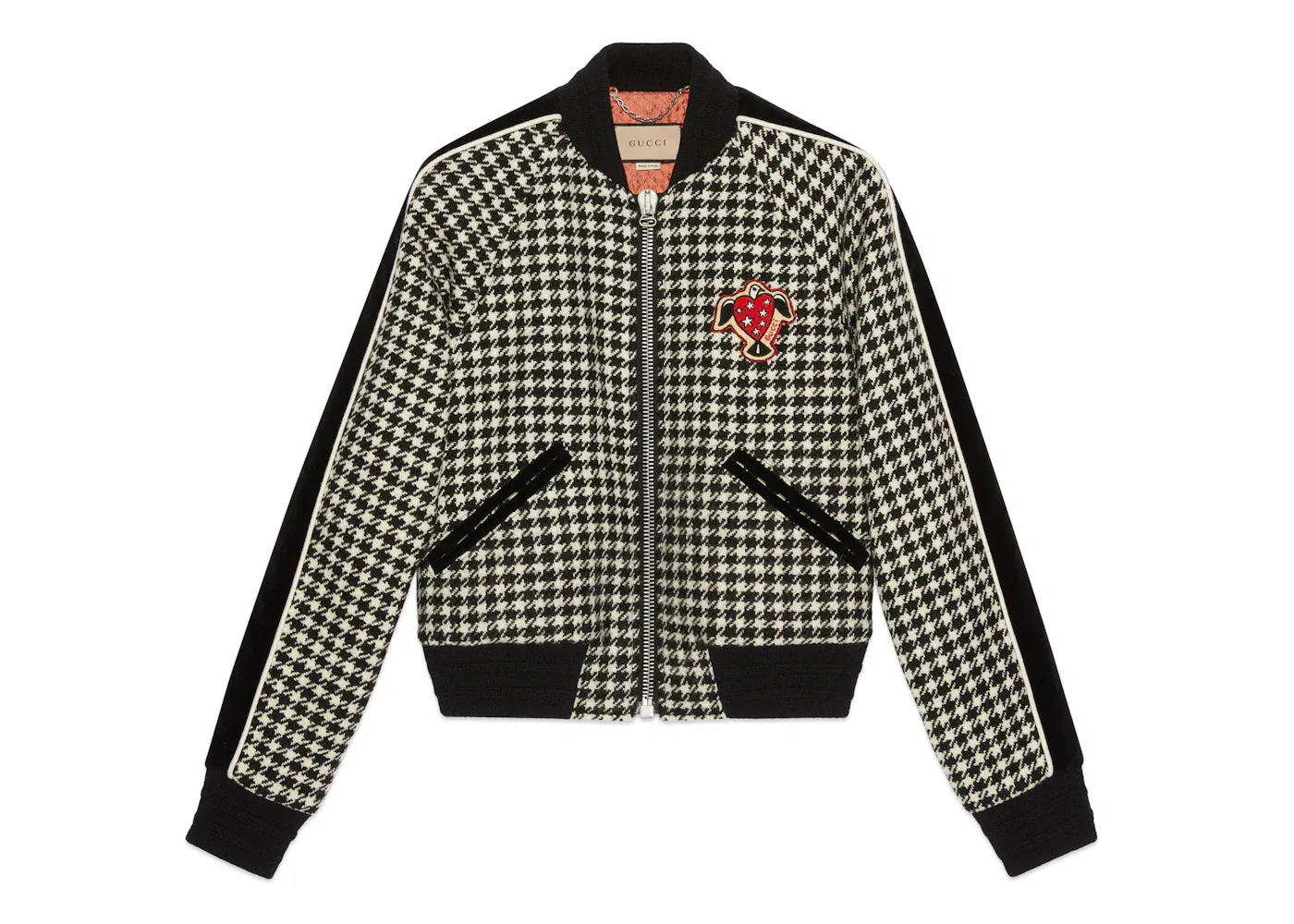 Мужская куртка-бомбер с принтом Gucci Ha Ha Ha Gucci, Black/White