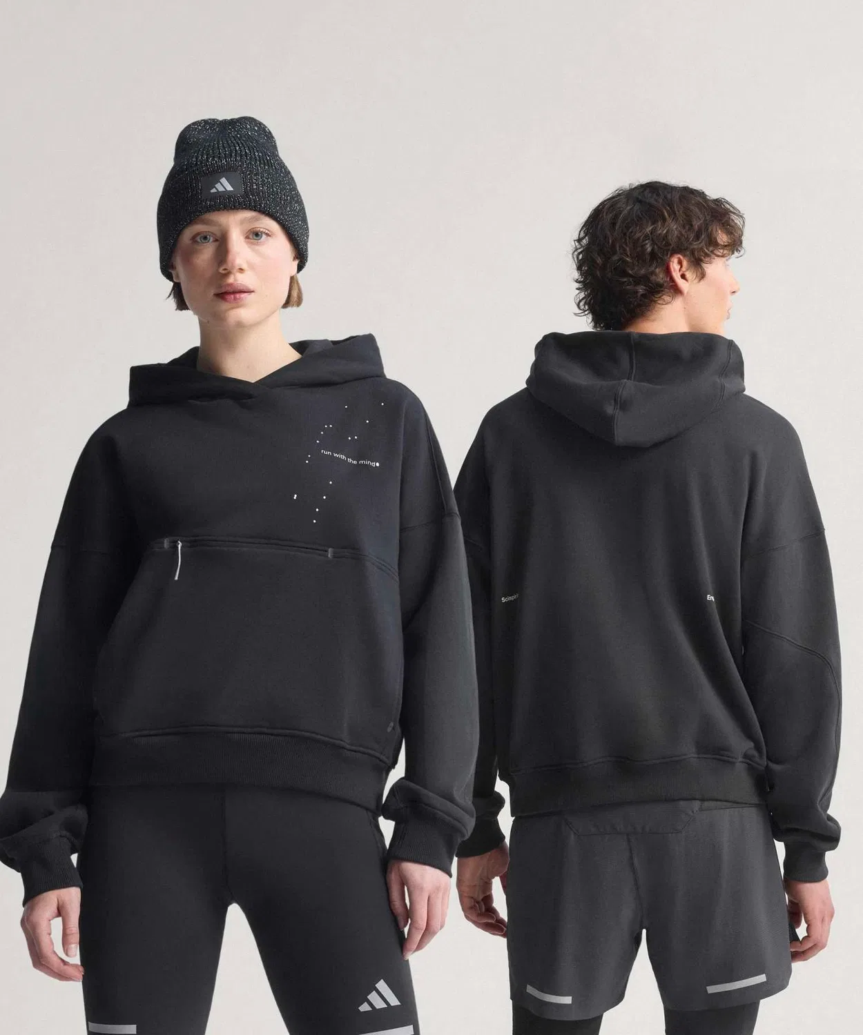 Женское худи с длинным рукавом капюшоном и принтом, модель Adi365 H.Koumori Adidas, Black