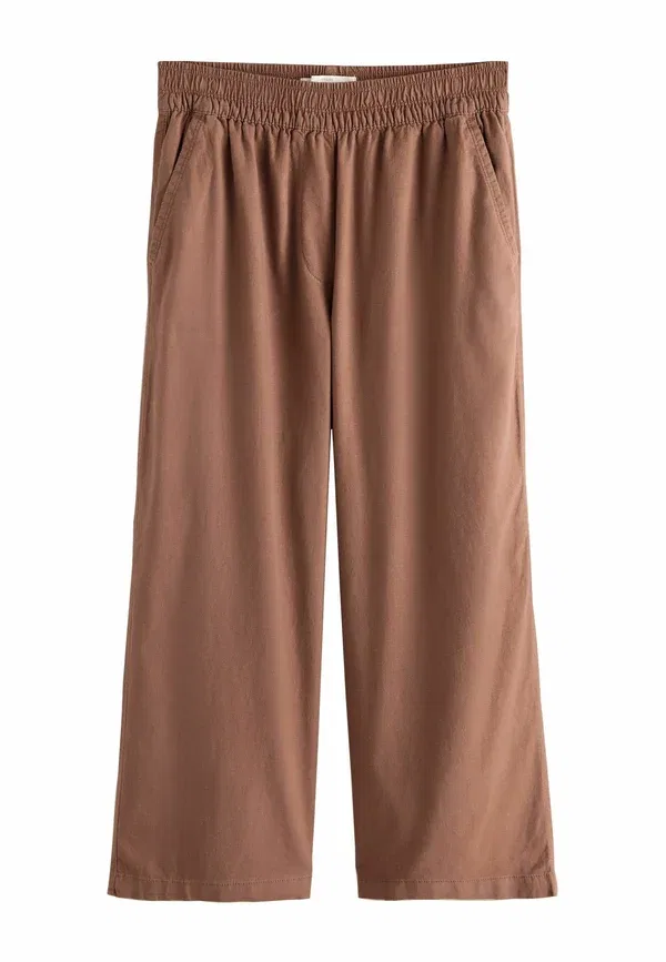 Брюки из льна и вискозы Tall fit - stretch culottes 2 pack Next, Navy, Camel, темно-синий — фото 2