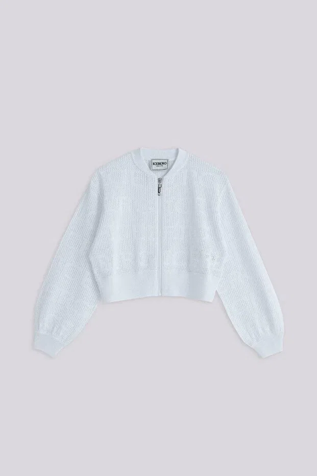 Детское для девочек кардиган хлопковый Iceberg, White