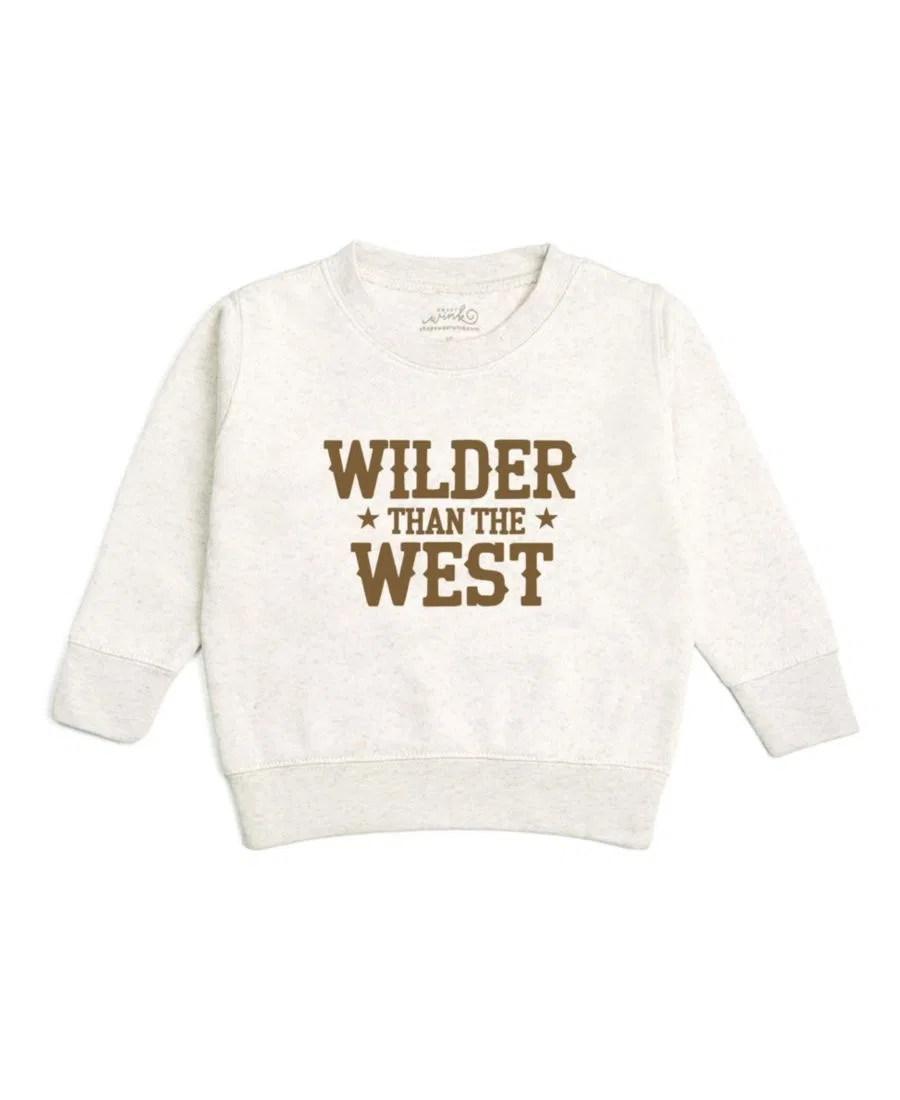 Свитшот Wilder Than the West Western Sweet Wink, Natural Heather