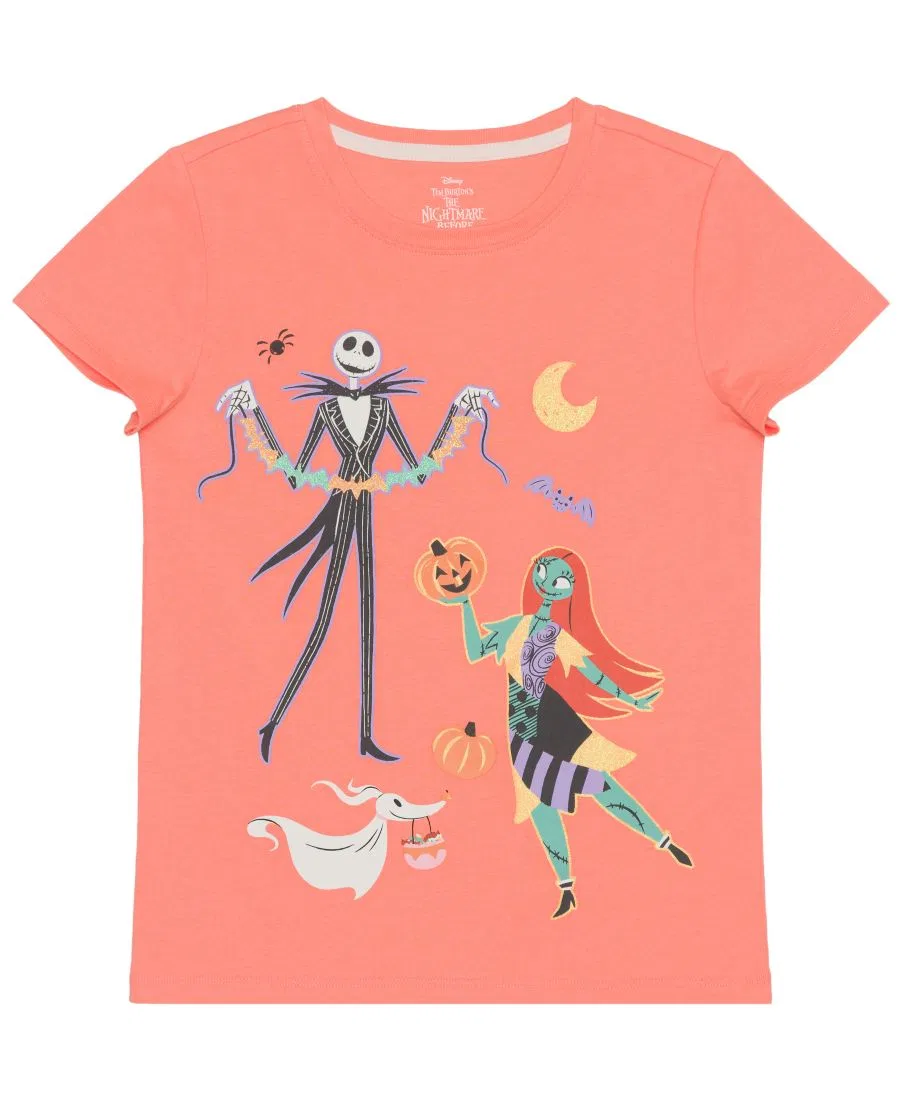 Футболка с длинным рукавом с принтом Happy Halloween Epic Threads, Coral Cream