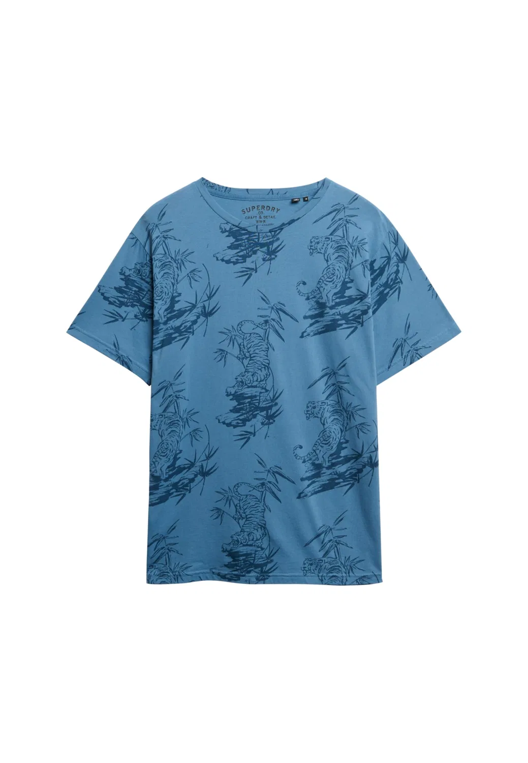 Мужская футболка с принтом Classic Superdry, Tiger Outline Blue