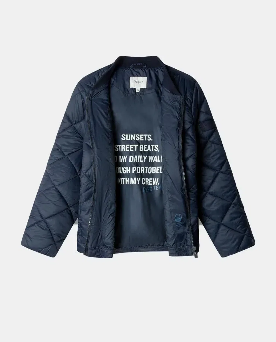 Детская куртка-бомбер для мальчиков с принтом Ford Pepe Jeans, Azul Marino — фото 3