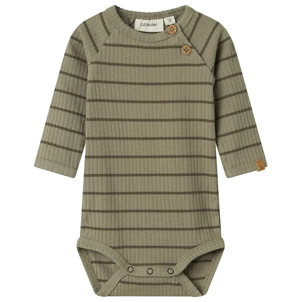 Боди с длинными рукавами Name It Kail Lil Atelier, зеленый