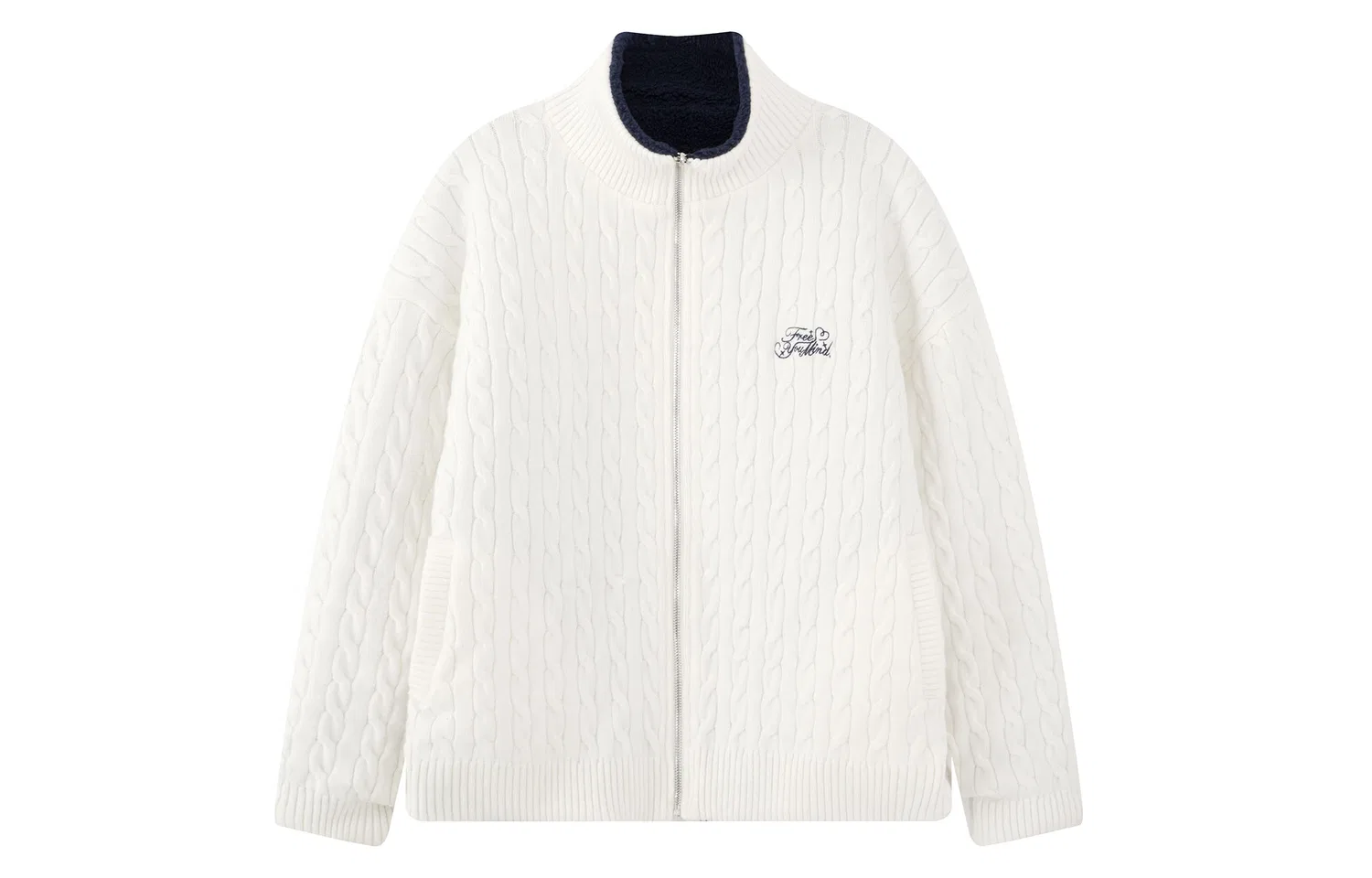 Детская куртка утепленная двусторонняя Stand Collar F426, White