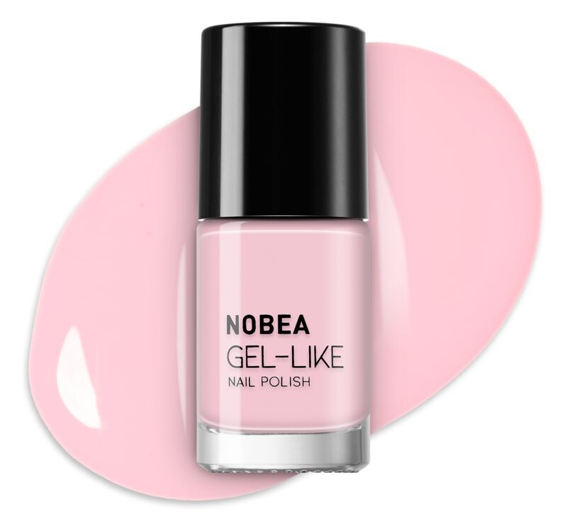 Лак для ногтей с гелевым эффектом NOBEA Day-to-Day, оттенок Baby pink #N49 6 мл — фото 3