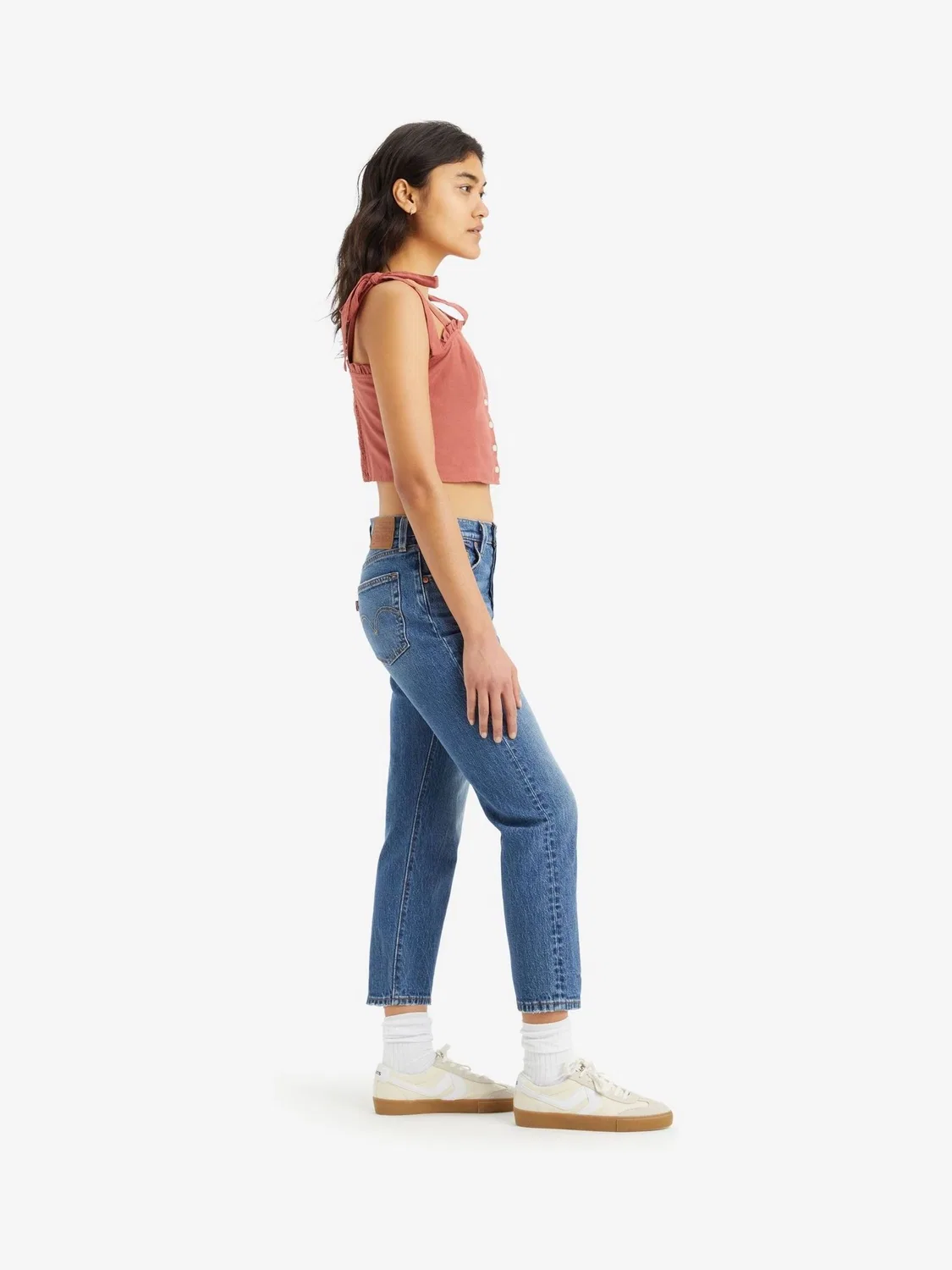 Джинсы прямого кроя 501 Crop Stretch Levi's, синие — фото 3