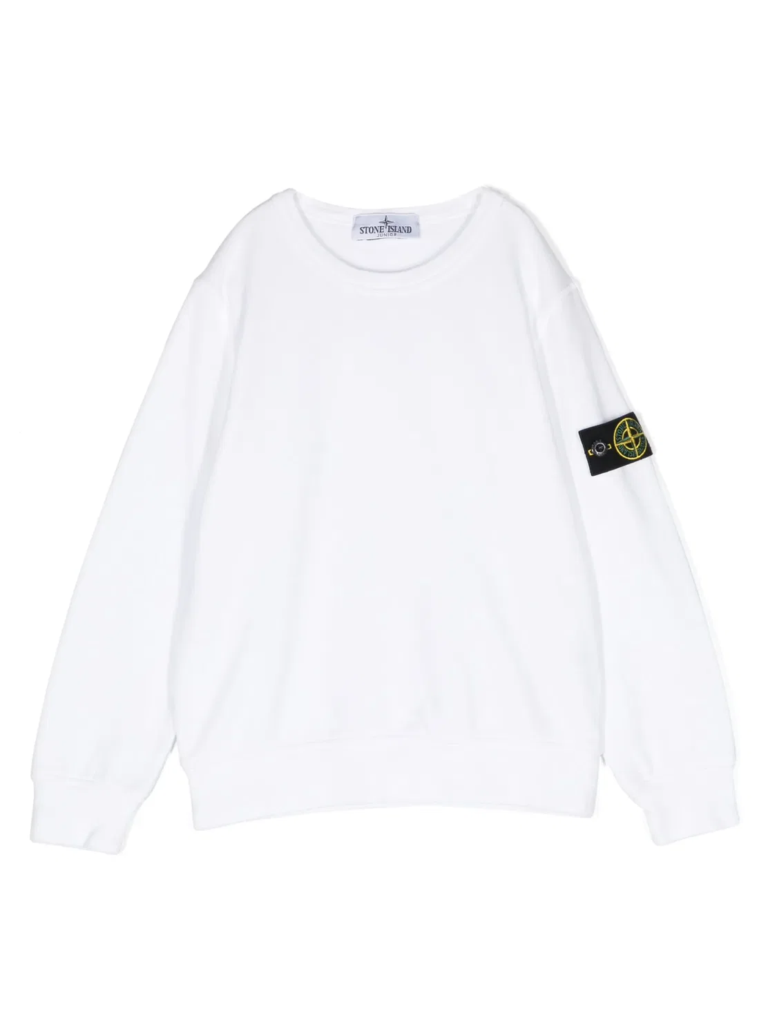 Свитшот с компасом из хлопка Stone Island, белый