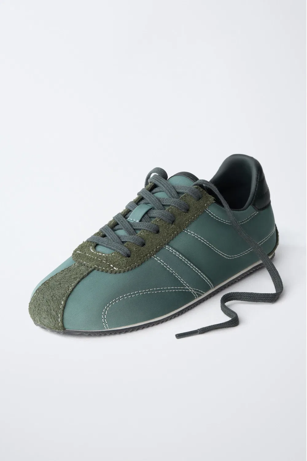 Кроссовки с тонкой подошвой ZARA, Petrol Blue — фото 4