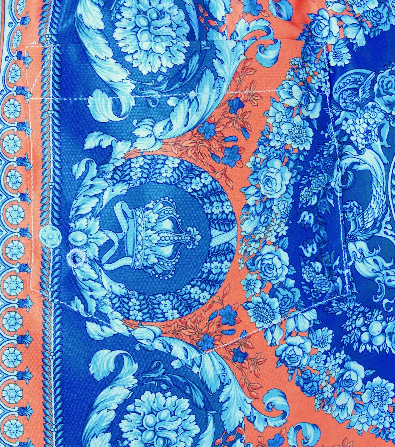 Плавки синие с принтом Versace Kids, синий — фото 3