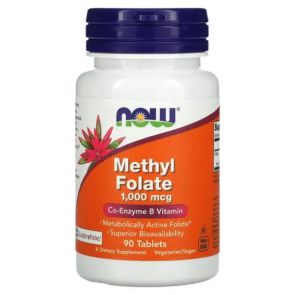 

Метилфолат NOW Foods 1000 мкг, 90 таблеток
