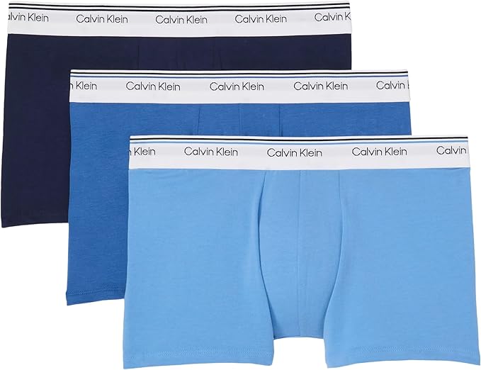 Комплект трусов Calvin Klein Boxer Logo Band, 3 предмета, синий