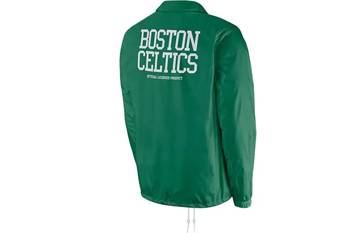 Куртка спортивная с принтом логотипа NBA Boston Celtics Nike, зеленый