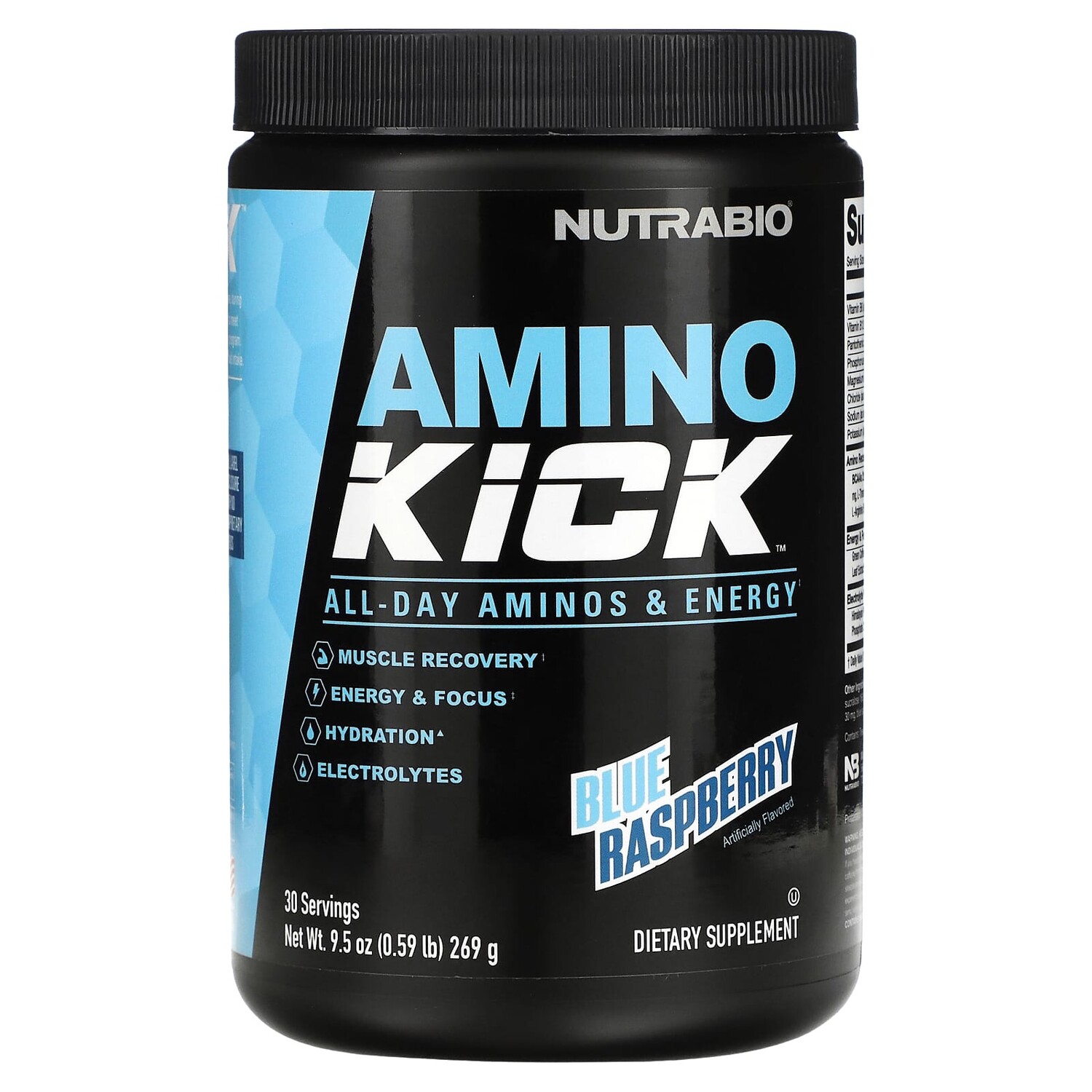 

Добавка Nutrabio Labs Amino Kick, голубая малина, 269 г