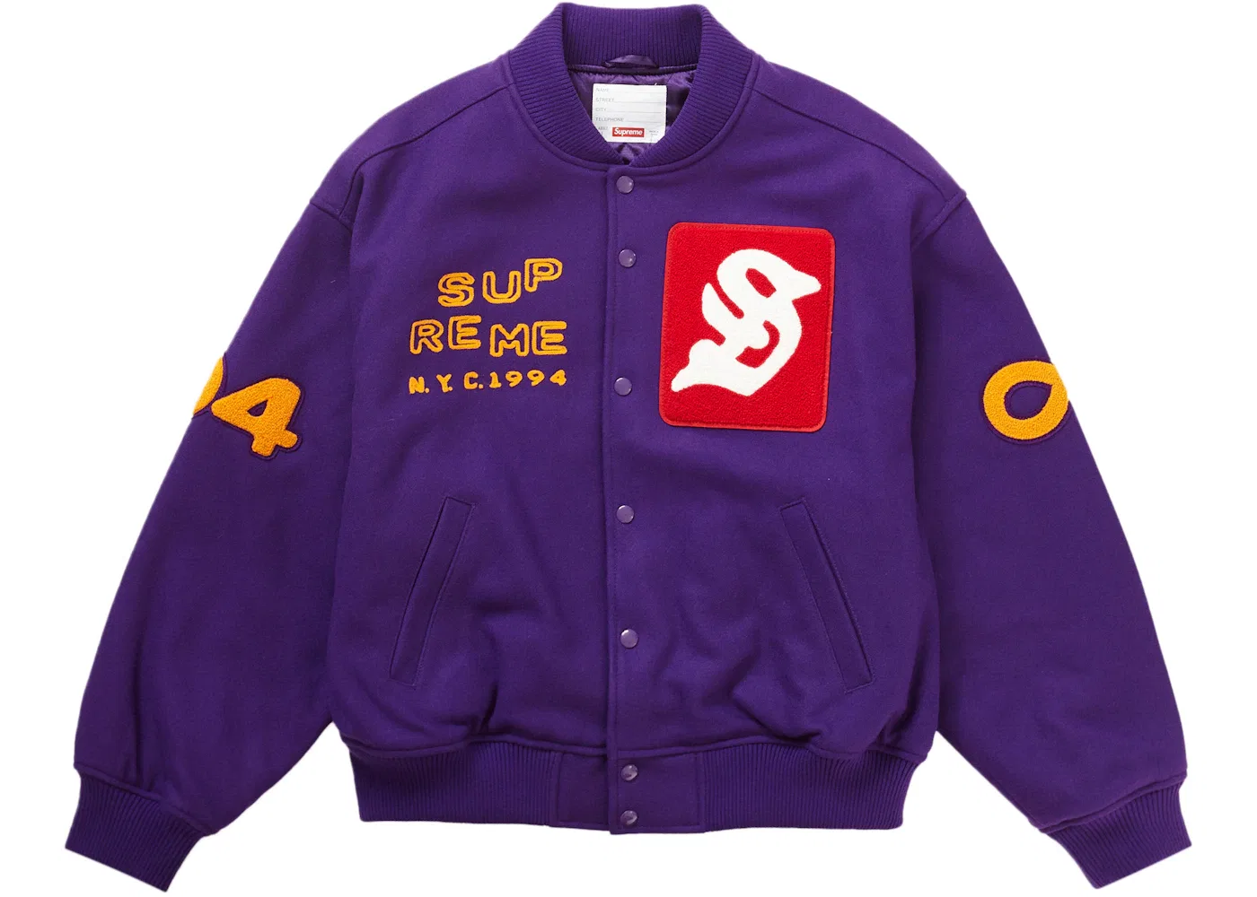 Мужская куртка-бомбер Supreme Tourist Varsity Jacket, Purple