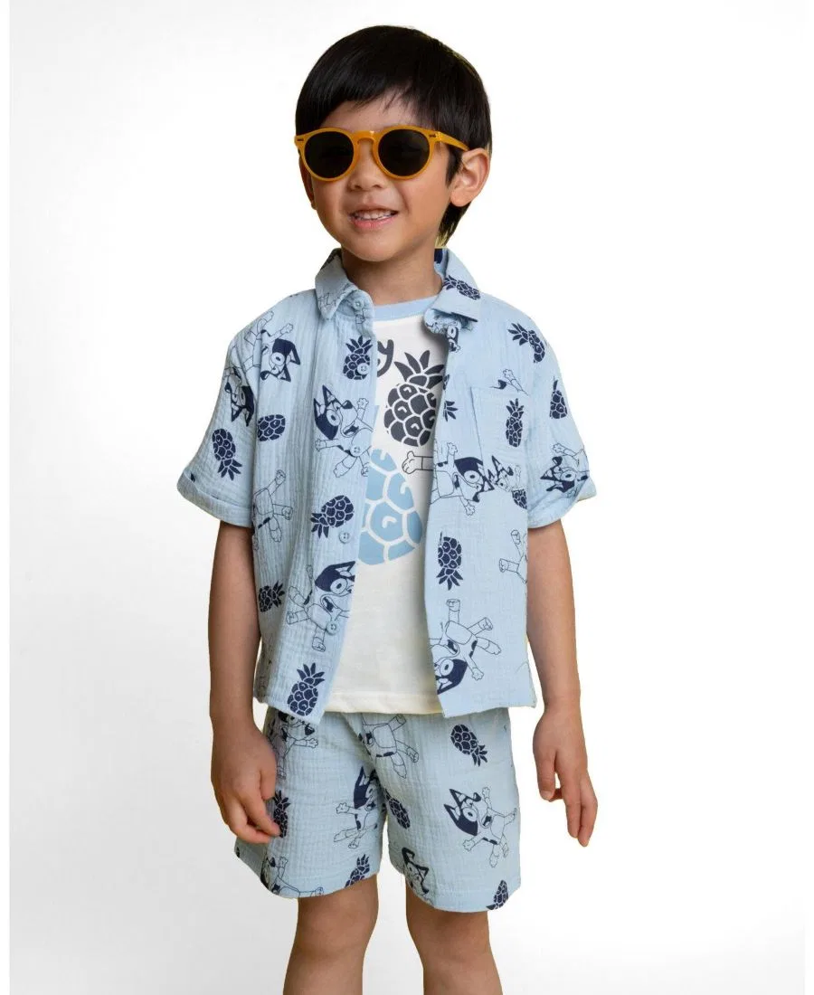 Комплект из рубашки, футболки и шорт Bluey Bluey Blue White — фото 2