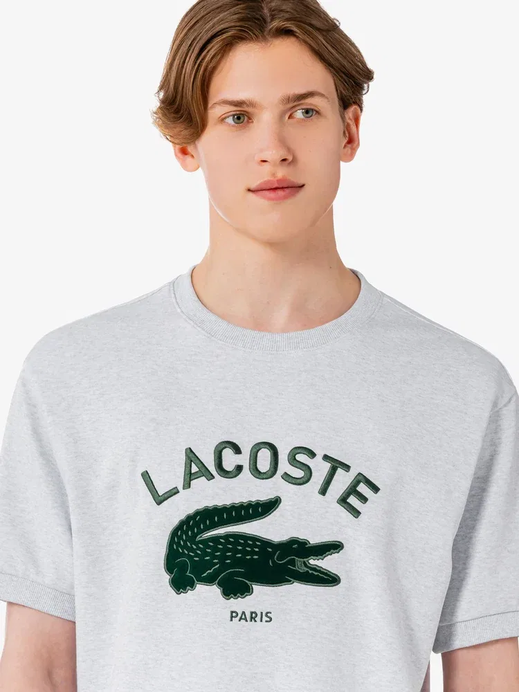 Футболка с длинным рукавом Big Croc LACOSTE, Gray — фото 2