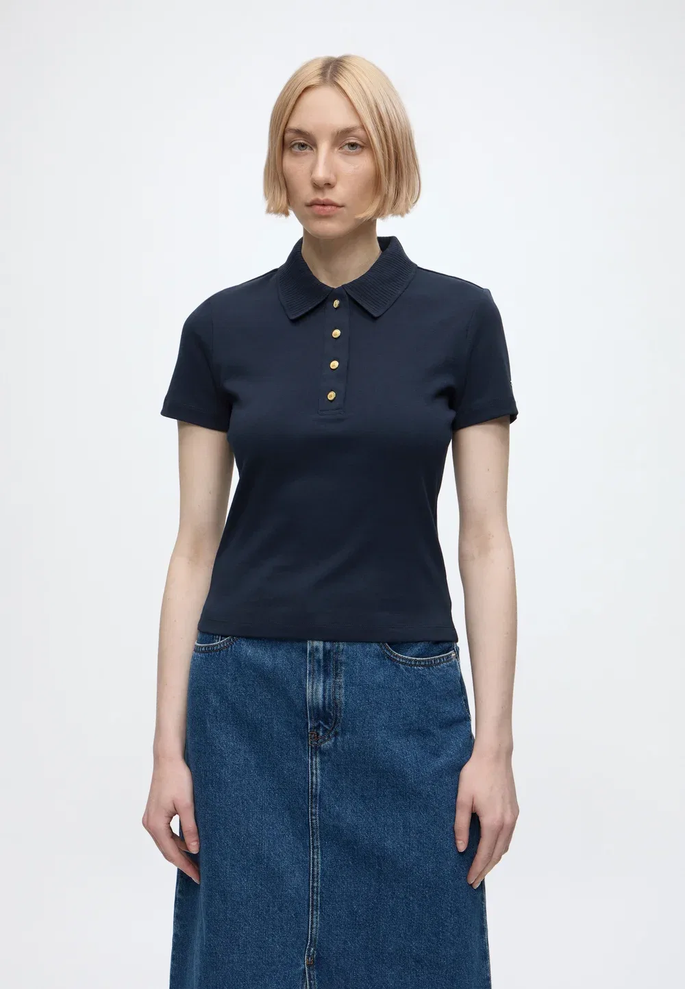 Пуговица - рубашка поло Tommy Hilfiger, Dark Blue