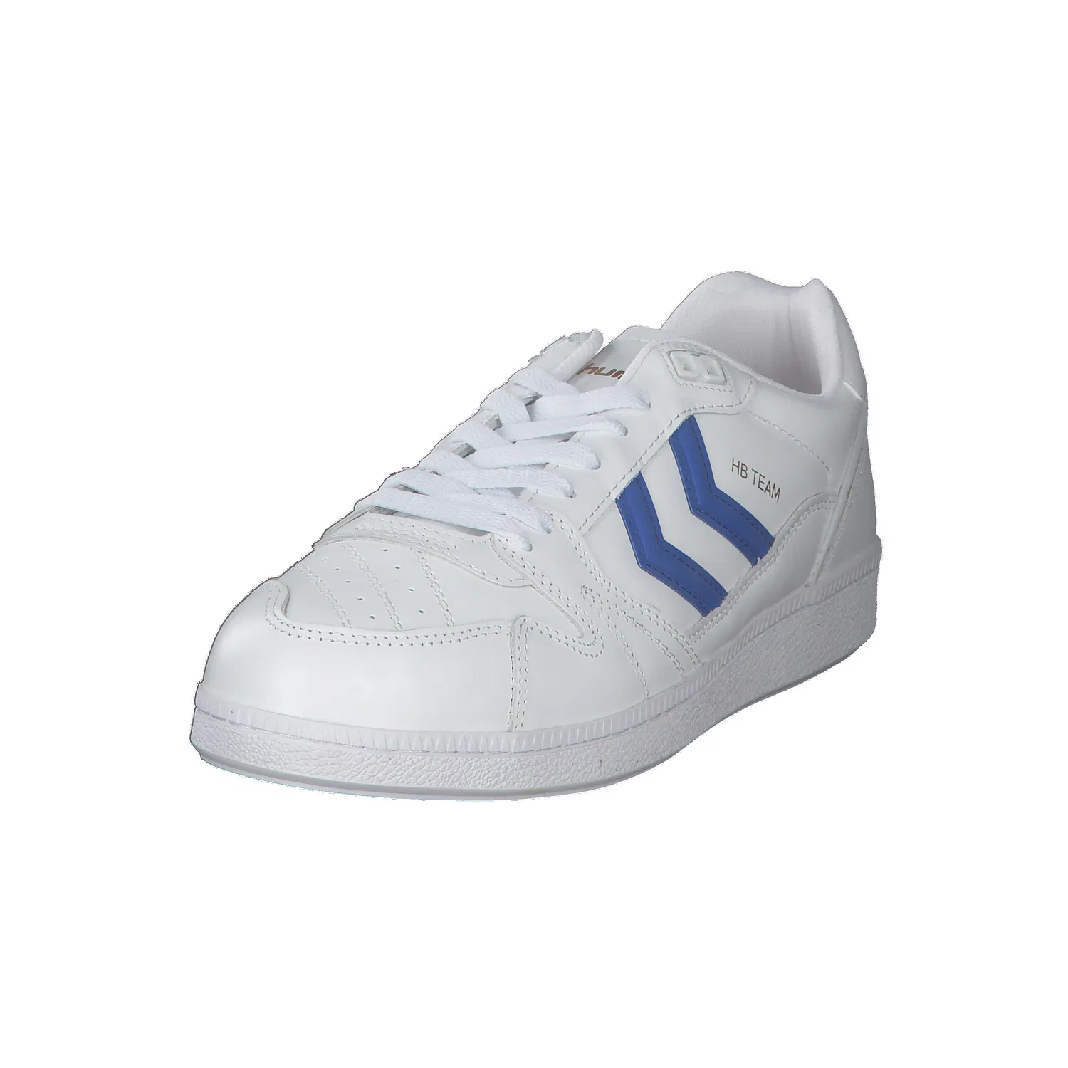 Детские кроссовки с кожаным верхом HB Team Hummel, Weiss / Konigsblau — фото 4