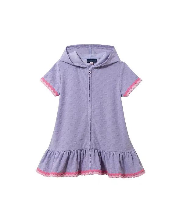 Детский купальник для девочек с принтом Floral Terry Cover-Up Andy & Evan, Purple Floral