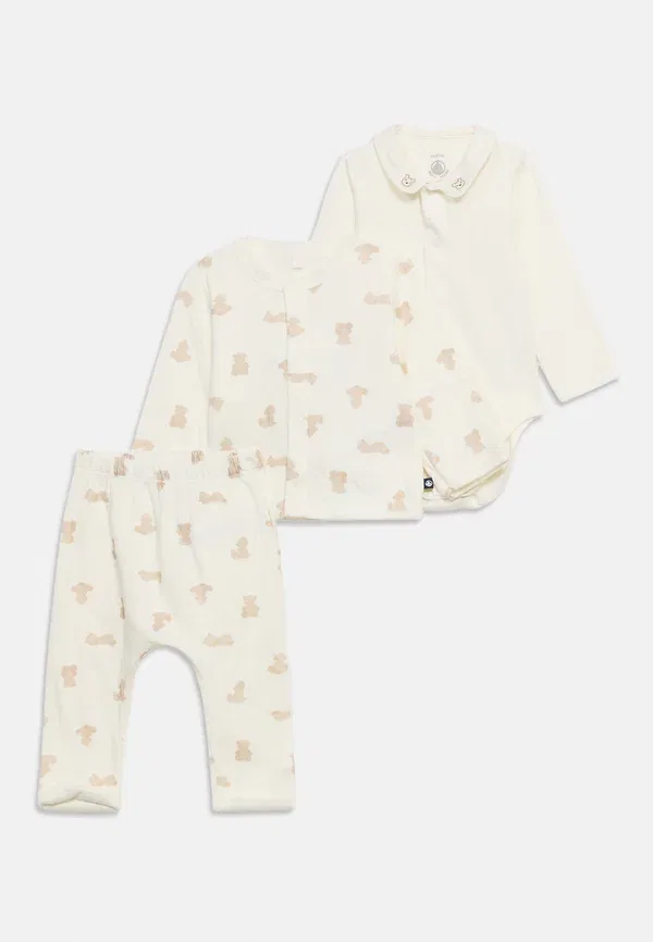Комплект с принтом Unisex Petit Bateau, коричневый