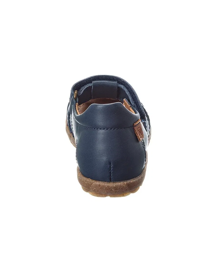 Детские сандалии для девочек кожаные с липучкой Naturino See Leather Sandal, синий — фото 3