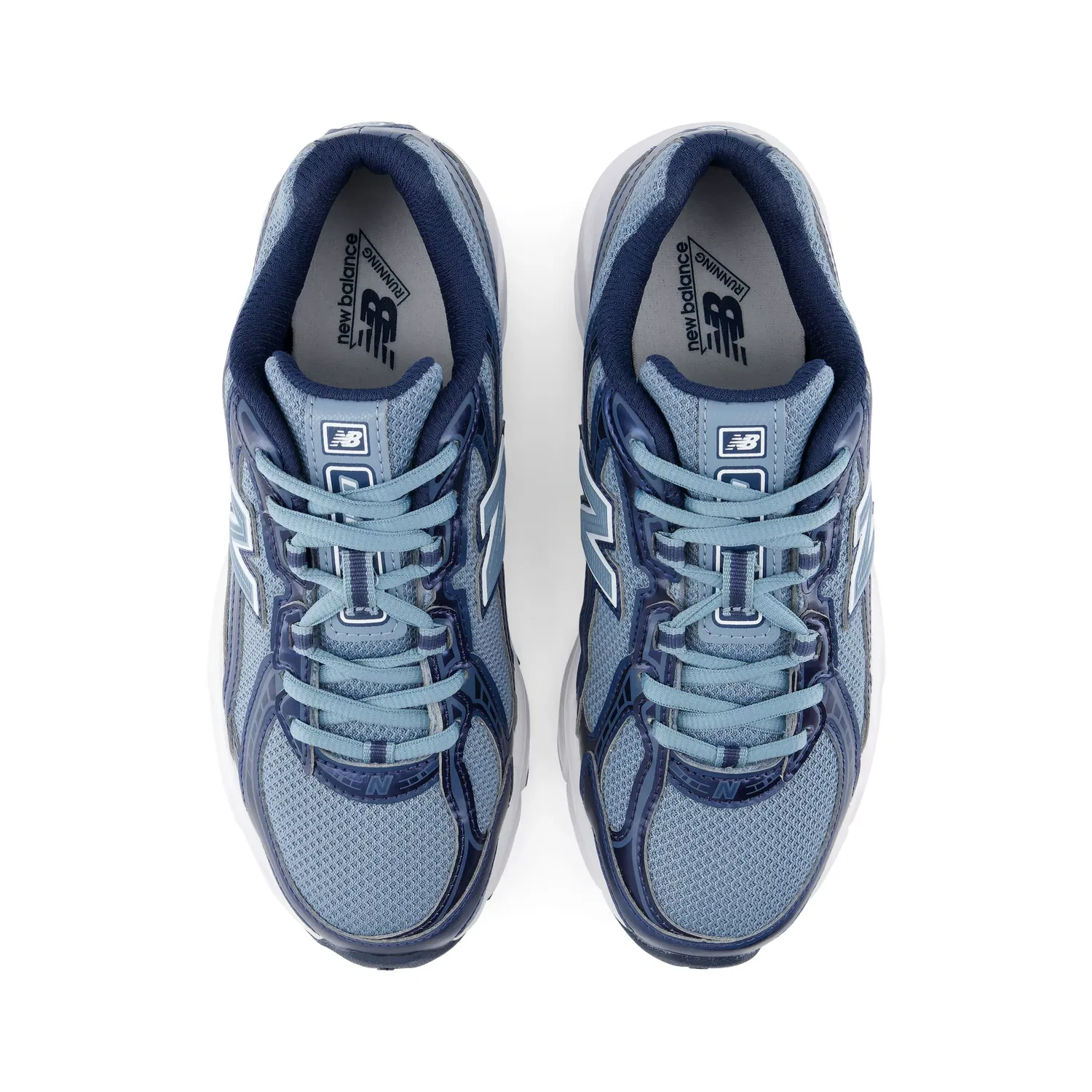 Детские кроссовки на шнуровке с амортизацией 740 Lace New Balance, Shadow Blue With Nb Navy — фото 4